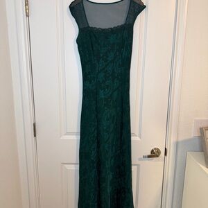 Victorias Secret Vintage Gold Label Emerald Elegant Romantic Nightgown